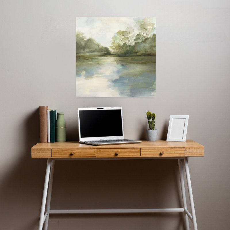 Tranquil Reflections By The Water by Luna Mavis - Wrapped Canvas Print, 45.72 cm H x 45.72 cm W
