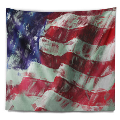 Tapisserie d'art abstrait drapeau usa