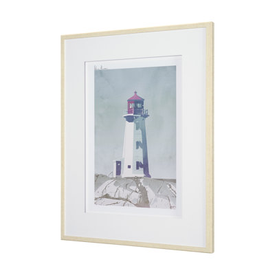 Amarildo III - Peggy's Cove par Studio A, reproduction d'art encadrée à la main emmêlée sous verre