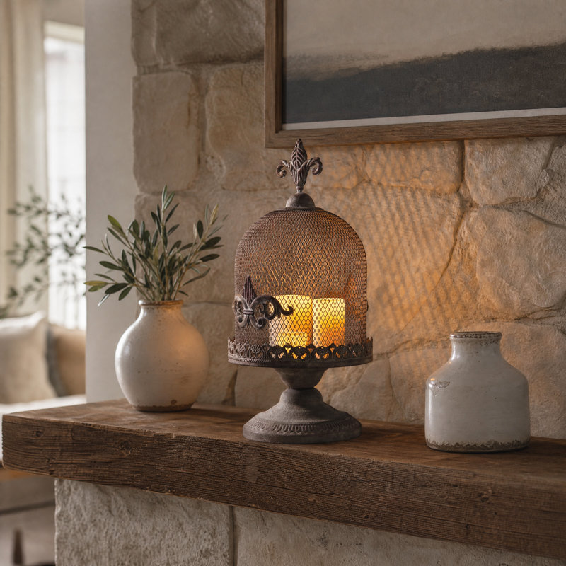 Porte-bougie en métal Rustic French Country, SMALL