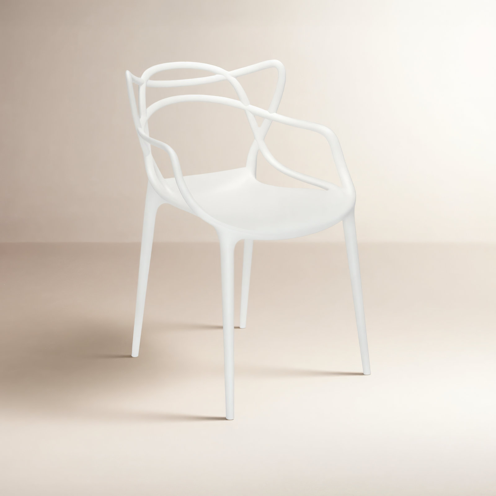 Masters 18.11'' H Stacking Armchair, White