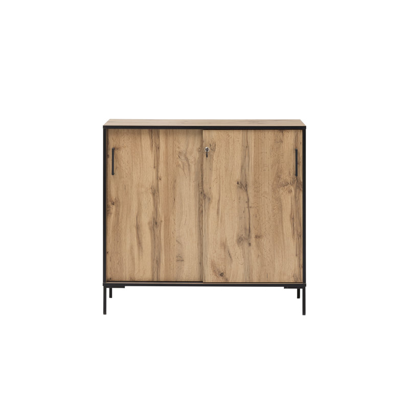 Gregson 2 -Door 1 -Shelf Lateral Filing Cabinet, Beige