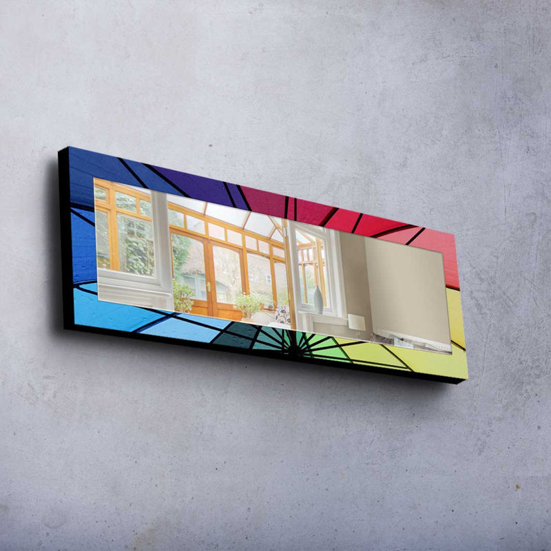 Élégant miroir décoratif avec cadre 100% bois de pin, 15,7 po x 47,2 po | Miroir en verre véritable (épaisseur: 0,2 pouce) | Peinture sur tissu élégante | Idéal pour le salon, la chambre à coucher et le vestibule