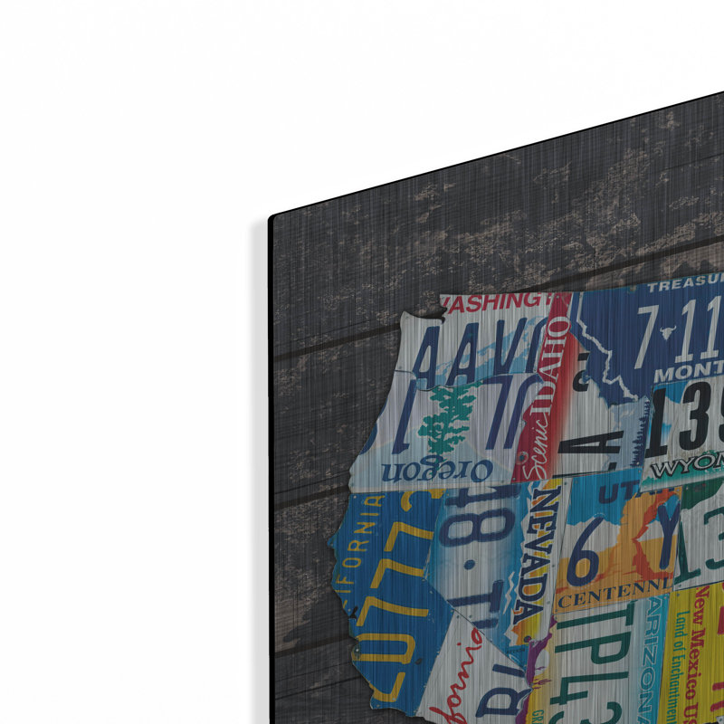 «USA Licence Plate Map» par Britt Hallowell, H 24 po x l 36 po