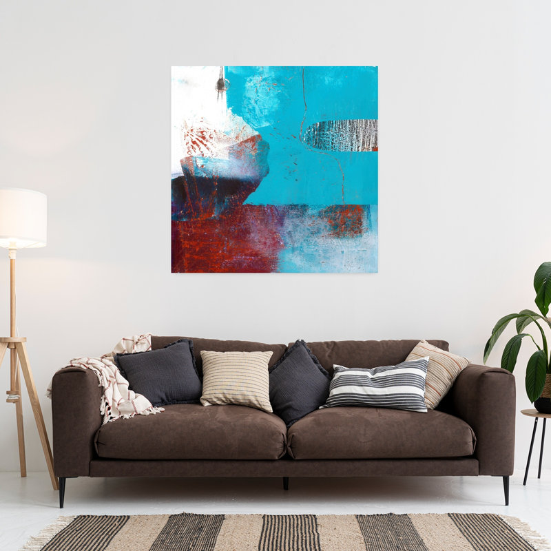 Vibations masquées, art contemporain abstrait, H 36 po x l 36 po