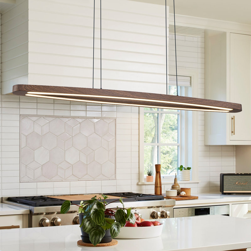 Modern Dimmable LED Linear Kitchen Island Pendant