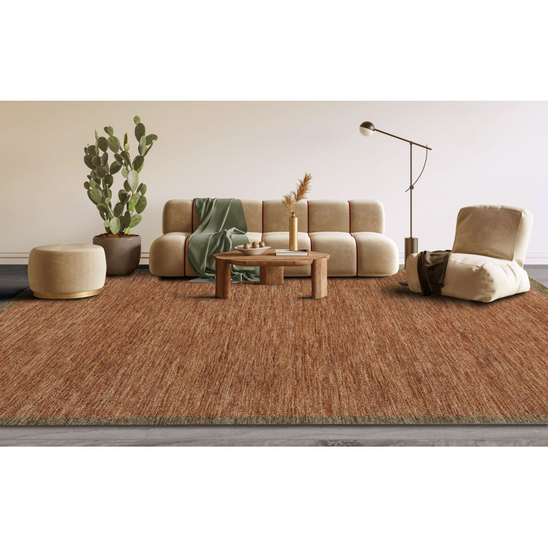 Tapis muscade / sauge en laine noué à la main Textures, Rectangle de 10 pi x 14 pi