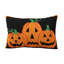 Coussin 18 po L citrouille d'Halloween crocheté