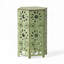 Table d'appoint de patio avec plateau hexagonal et base en métal-1824252286