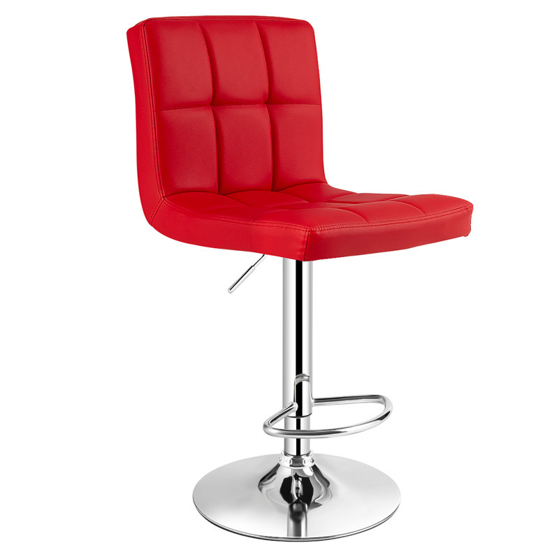 Tabouret pivotant à hauteur réglable cayhlin, Rouge