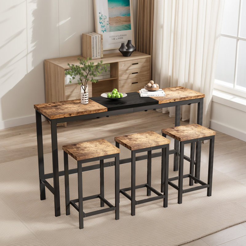 4 - Piece Dining Set, Brown, Brown