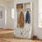 Hall Tree With Storage Bench - Entryway Coat Rack With Hooks, Shoe Bench, And Shelves, Farmhouse Style Mudroom Organizer For Hallway, Foyer, Entryway