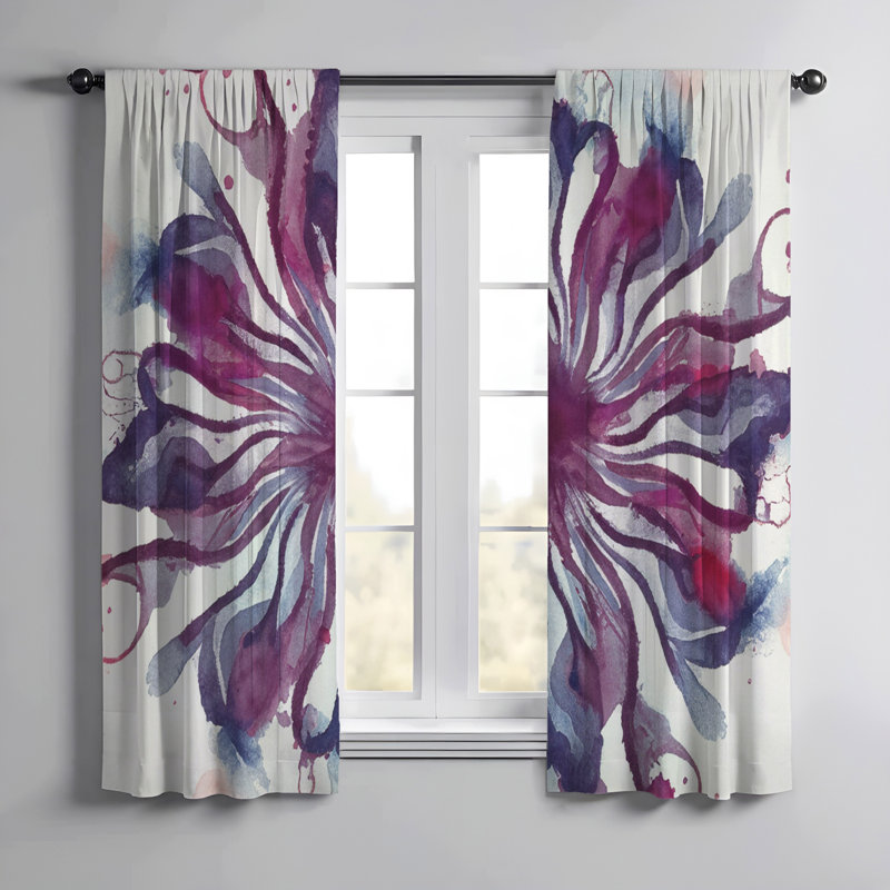 Paire de rideaux semi-transparents en polyester Eaden, L 40 po x L 61 po