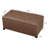 35.4” Rectangular Faux Leather Storage Ottoman Bench With Casters-1334864974