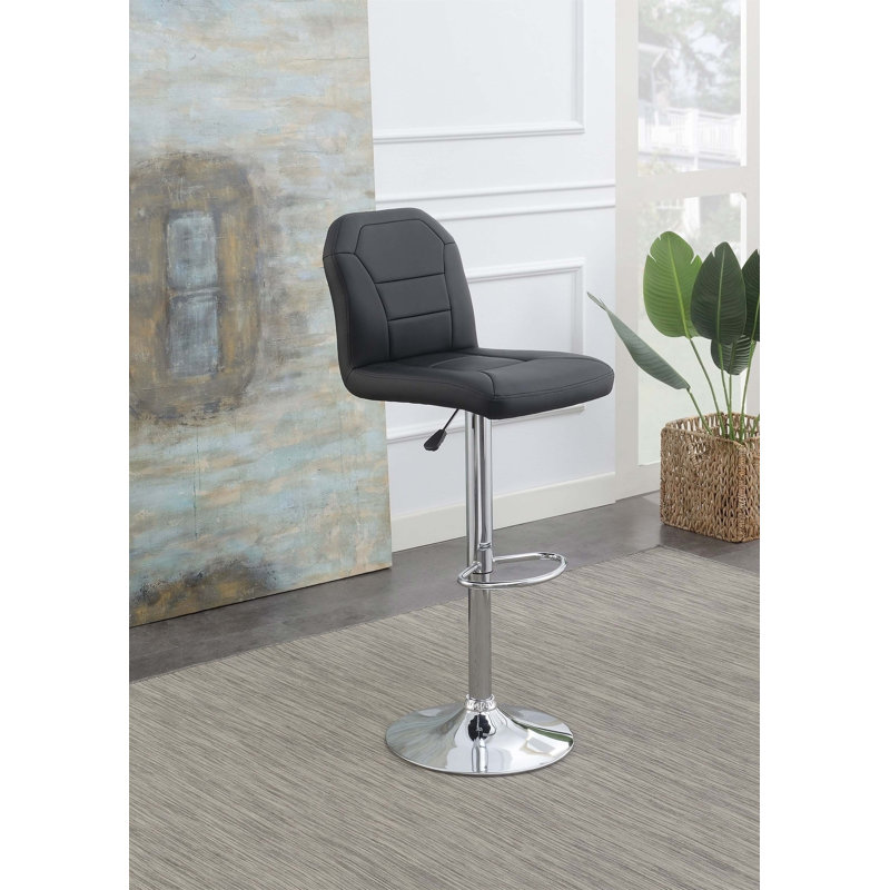 Tabouret de bar en similicuir noir
