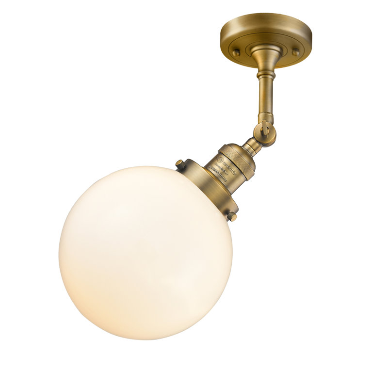Clementina Dimmable Bath Sconce, Matte White Cased, Brushed Brass, Bulb Not Included