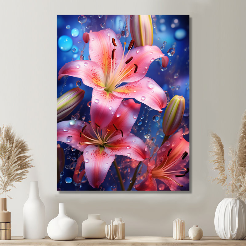 Rumley - Lily, art mural du salon, Toile tendue, H 20 po x l 12 po