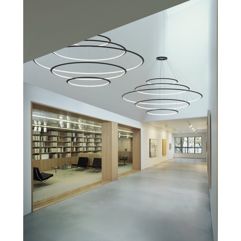 Circular 5 - Light LED Chandelier, Black, 3000K, Black