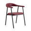 Ensemble de chaises de salle à manger modernes et minimalistes avec cuir PU ergonomique et pieds en métal robustes-2102433117