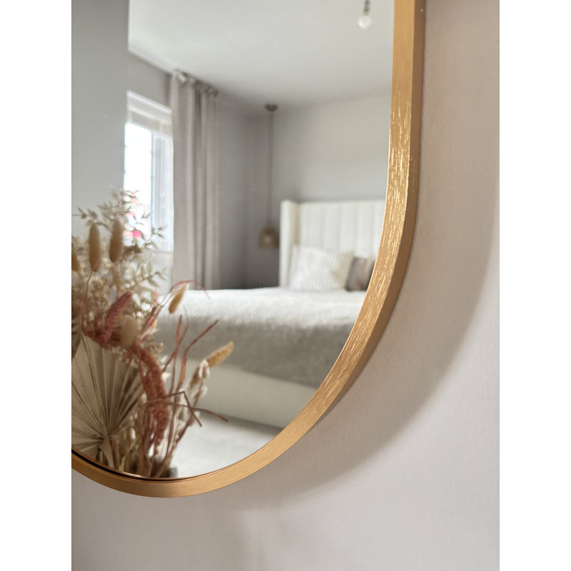 Decourcey Metal Oval Mirror
