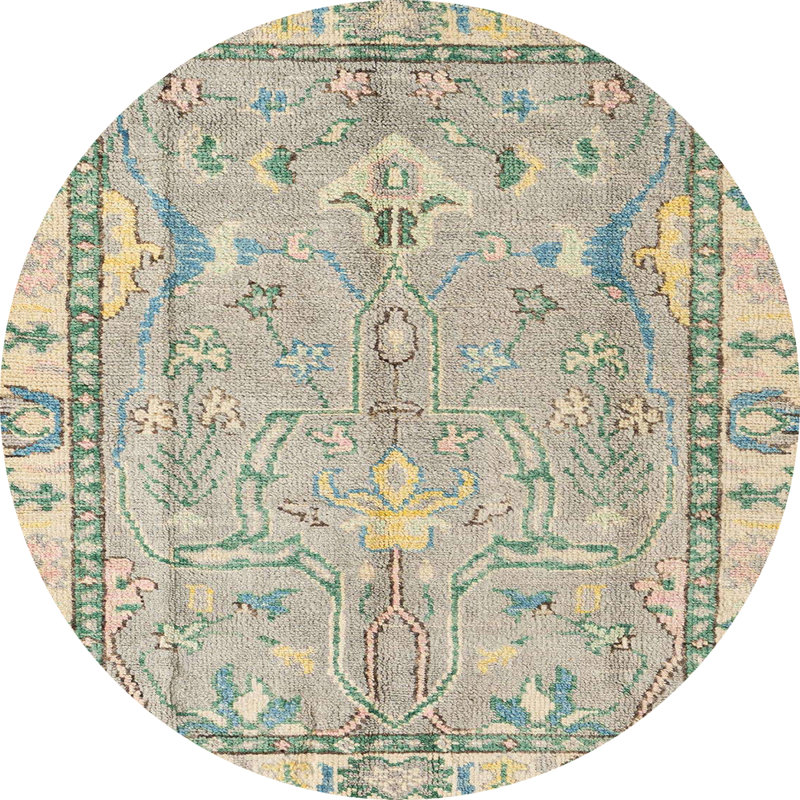 Tapis abstrait moderne 4934, Rond 3 pi