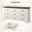 Commode 9 tiroirs 63,1 "avec plateau en bois, commode de rangement pour chambre à coucher, salon, meuble télé-1553743214