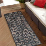 Tapis gris / brun / ivoire à motif géométrique tissé à la machine Jallisa