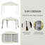 Tente pop-up avec auvent, pavillon de jardin instantané avec sac de transport