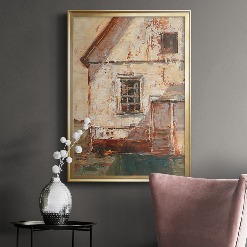 " Sunlit Barn II ", Gold, 36.5" H x 26.5" W x 1.25" D