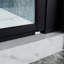 34 à 35 3/8 po X P 72 po H Portes de douche pliantes sans cadre en noir mat avec verre transparent