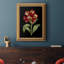 Fleurs cramoisies sur toile de qualité supérieure (A) III - prête à être accrochée-61253710