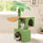 43" Cat Tree Tower, Climbing Tree With Cat Scratching Posts, 2 Big Condos And Hammock