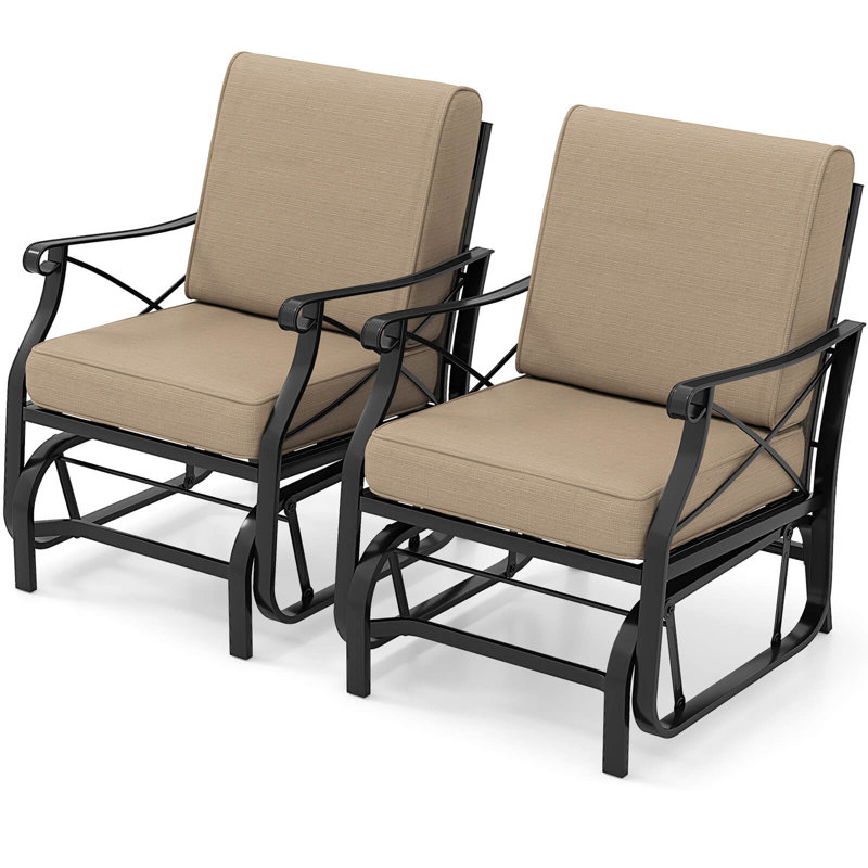 Chaise berçante d'extérieur 2 pièces