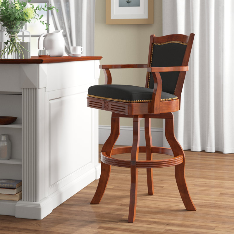 Tabouret de bar pivotant 30 po Aramide, Noyer délavé