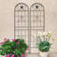Ensemble de 4 treillis de jardin en métal antirouille 71 po x 19,7 po-310133599