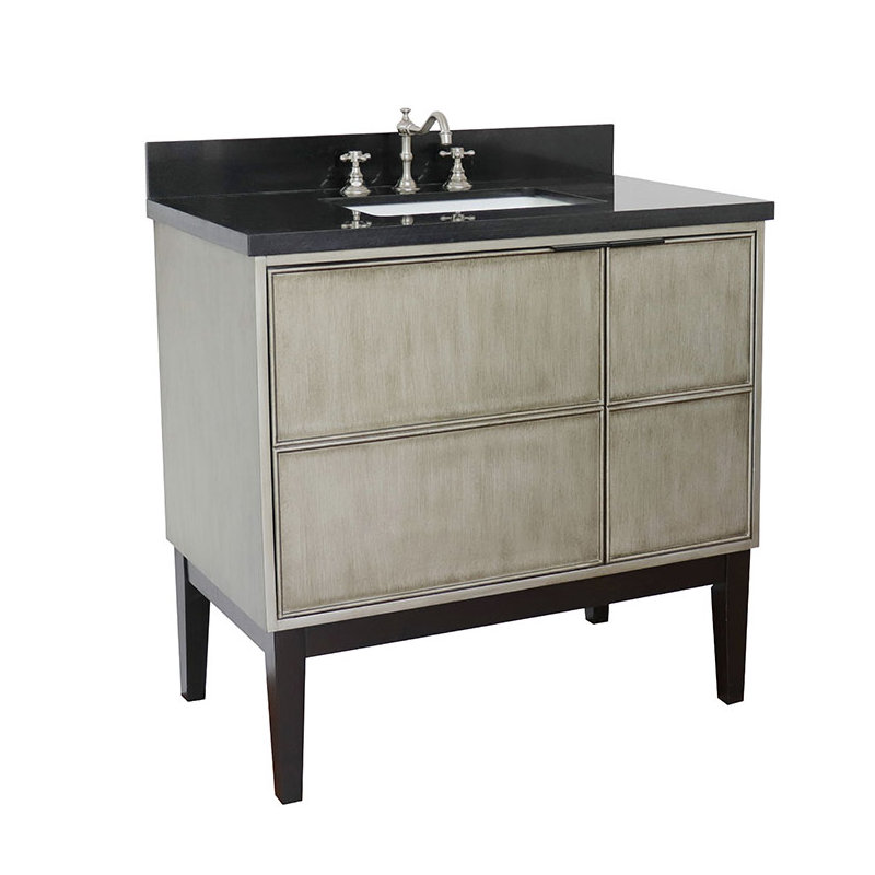 Ensemble de meuble-lavabo simple 37 po, Noir galaxie