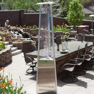 Commerical Natural Gas Hammered Stainless Steel Glass Tube Heater