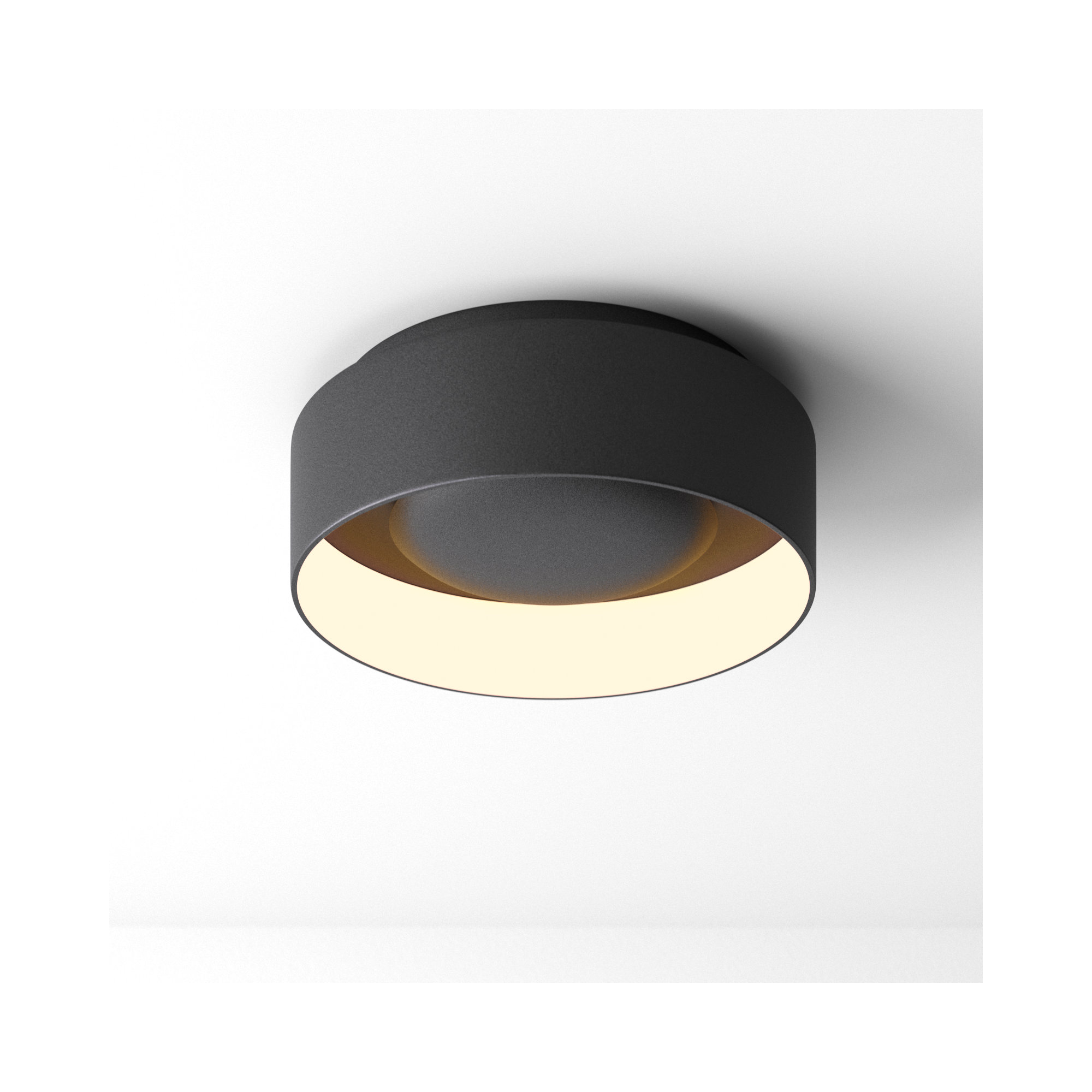 Lucien 1 - Light LED Flush Mount, 6.06" H x 6.06" W x 17.75" D, Black