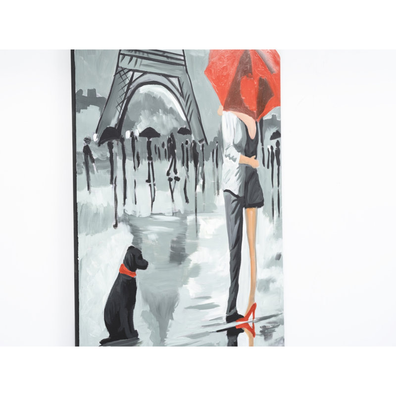 Peintures murales sur toile 47 po x 19 po - Inspiration automnale peinte à la main grise