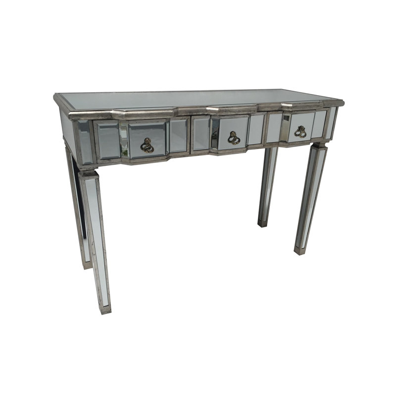 Broussard 112cm Glass Top Console Table