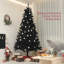 Arbre de Noël artificiel de 7,5 pi de hauteur, arbre de Noël non éclairé avec 1346 pointes de branches, ouverture automatique, base en acier, décoration des Fêtes pour bureau à domicile-1625463803-1625463805