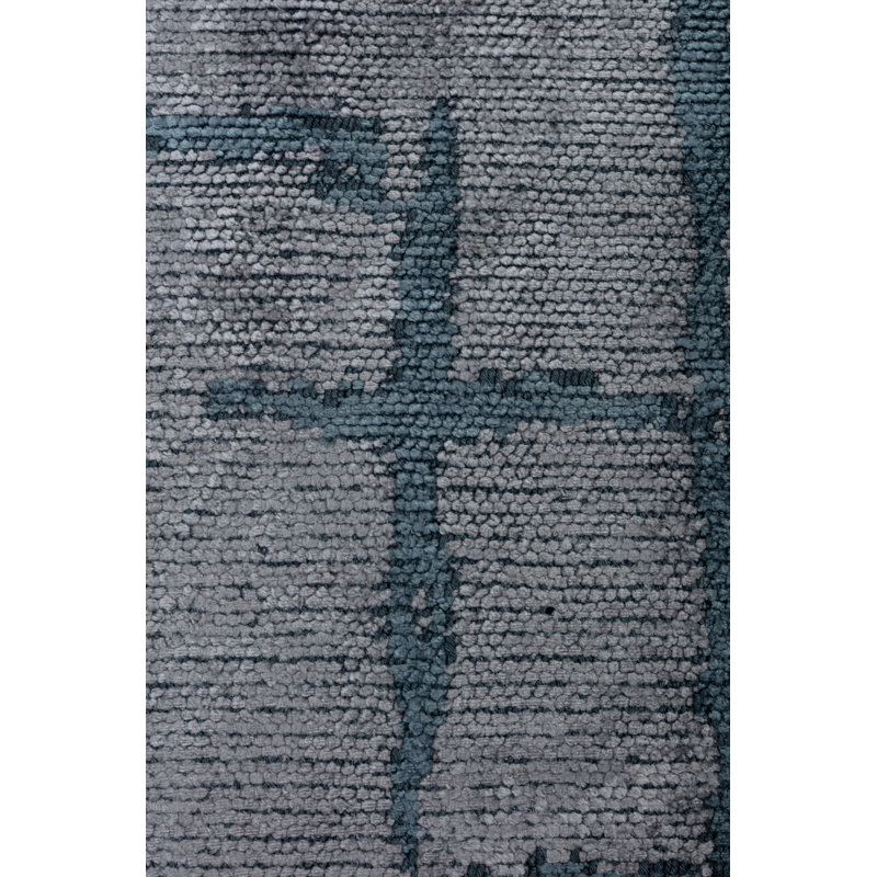 Rapture Gray/Blue Luxury Area Rug, Rectangle 7'10" x 11'2"