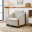 Fauteuil en tissu d'ameublement Chenille-37367235
