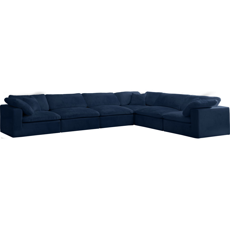 Canapé modulaire Cozy, Velours marine