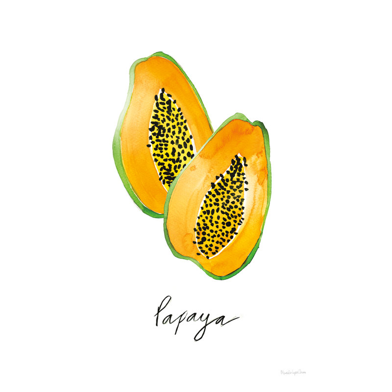 Papayas by Mercedes Lopez Charro - Wrapped Canvas Painting, 122cm H x 81cm W x 3.8cm D