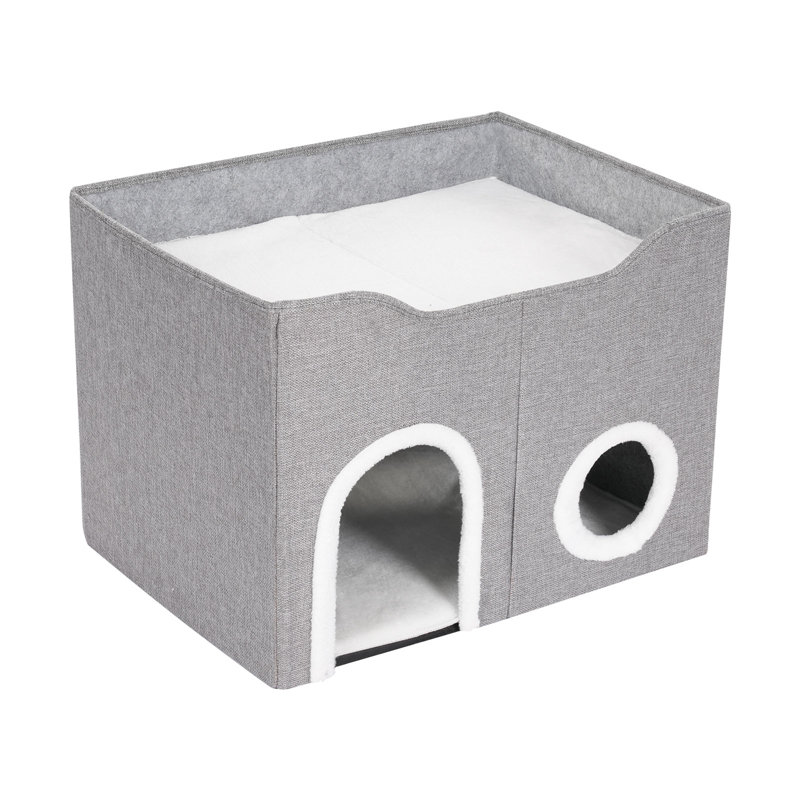 Foldable Cat House, Indoor Cats Bed, Cute Modern Cat Condo