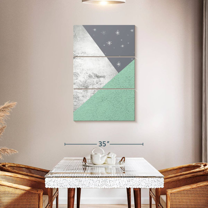 Mint Green Mountains II, H 23 po x l 14 po