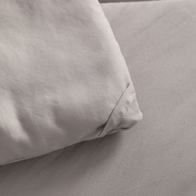 Ensemble de literie en microfibre toutes saisons 5 pièces, Gris fumée