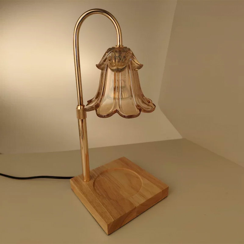 Wood USB Table Lamp