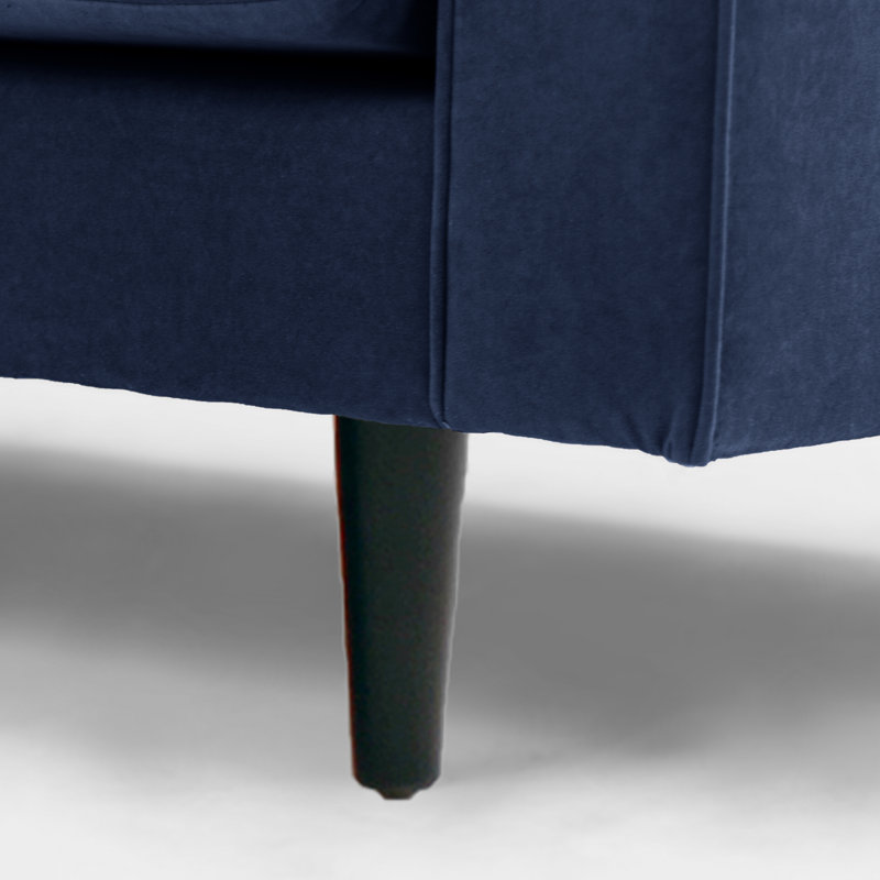Boubacar Upholstered Armchair, Navy, Black